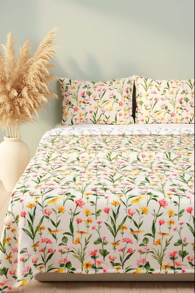 Botanical Çift Kişilik Peluş Battaniye ürün görseli 1