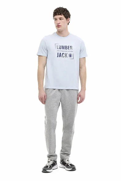 Lumberjack Okina 11id1-104 0 Yaka Erkek Tshirt - Mavi ürün görseli 1