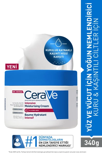 CeraVe Intensive Moisturising Cream Baume Hydratant Yoğun Nemlendirici Krem 340 g ürün görseli 1