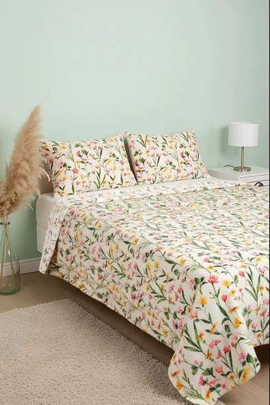 Botanical Çift Kişilik Peluş Battaniye - Resim 3