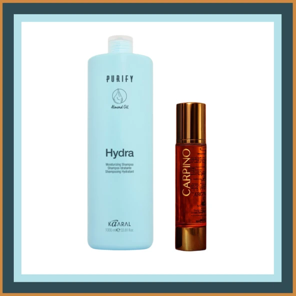 kaaral purify hydra şampuan 1000 ml + carpino lüx argan yağı 100 ml 2 li set ürün görseli 1
