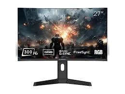 Rampage DROP DR27C300F 27'' 300Hz Fast VA FHD Freesync/Gsync RGB Pivot R1500 Curved Oyuncu Monitörü ürün görseli 1