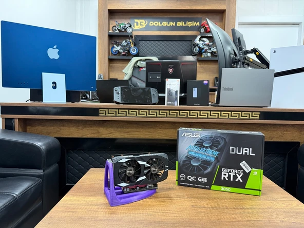 Asus RTX3050 Dual OC Edition 96Bit GDDR6 6 GB Ekran Kartı (İKİNCİ EL) ürün görseli 1