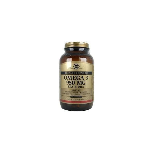 Solgar Omega-3 950 Mg Takviye Edici Gıda 100 Softjel Kapsül ürün görseli 1