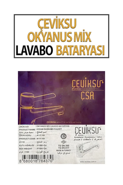 Okyanus Mix Lavabo Bataryası - Resim 4