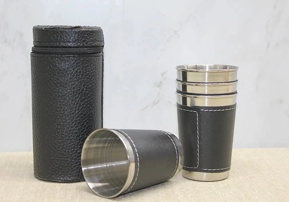 Derili Kılıflı 4'lü Shot Bardak Alk3925 ürün görseli 1