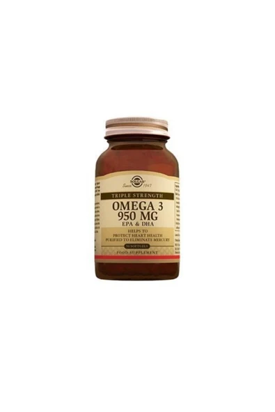 Solgar Omega-3 950 Mg 100 Softgel ürün görseli 1