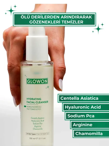 GLOWON Nemlendirici ve Yatıştırıcı Makyaj Temizleme Jeli 150ml - Hassas Ciltler İçin ürün görseli 1