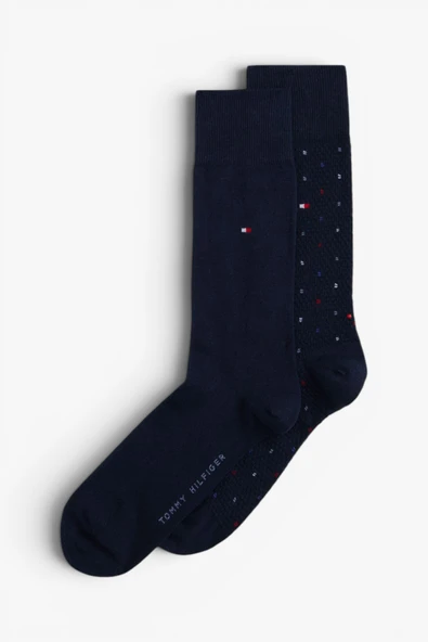 Tommy Hilfiger   TH MEN SOCK 2P STRUCTURE DOT Erkek Mavi Çorap - S701236311 ürün görseli 1