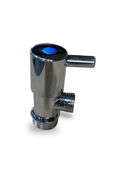 Pirinç Taharet Ara Musluk 1/2'' x 3/8'' Krom Kaplama Çubuk Kollu ürün görseli 1