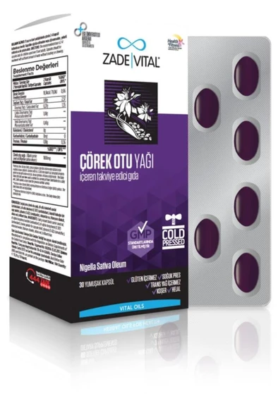 Zade Vital Çörek Otu Yağı 60 Kapsül - 10/2028 ürün görseli 1