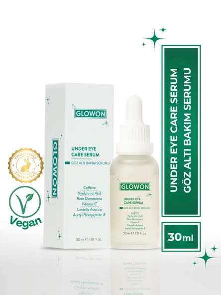 Göz Altı Bakım Serumu  VEGAN İçerikli Peptit, Kafein ve Hyaluronik Asit İçeren Koyu Halka & Şişlik Karşıtı 30ml ürün görseli 1