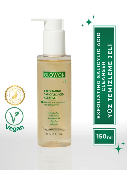 Vegan Salisilik Asit (BHA) İçeren Arındırıcı ve Siyah Nokta Karşıtı Yüz Temizleme Jeli 150ml ürün görseli 1