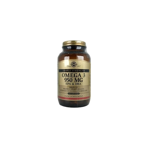 Solgar Omega-3 950 Mg Takviye Edici Gıda 100 Softjel Kapsül ürün görseli 1