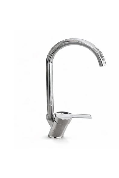 Venüs Mix Uzun Kuğu Lavabo Bataryası – Krom Kaplama Lavabo Musluğu ürün görseli 1