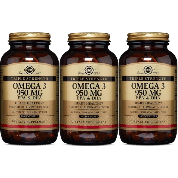 Solgar Omega-3 950 Mg 100 Kapsül  ***3 Adet*** ürün görseli 1