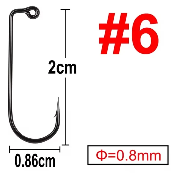 1 gr Jig Head 6 No İğne- 5 Adet - Resim 3