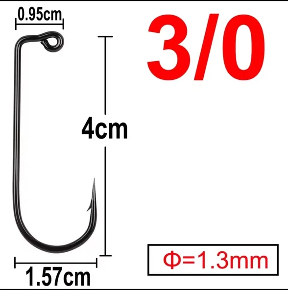 15 gr Jig Head 0/3 No İğne- 2 Adet - Resim 3