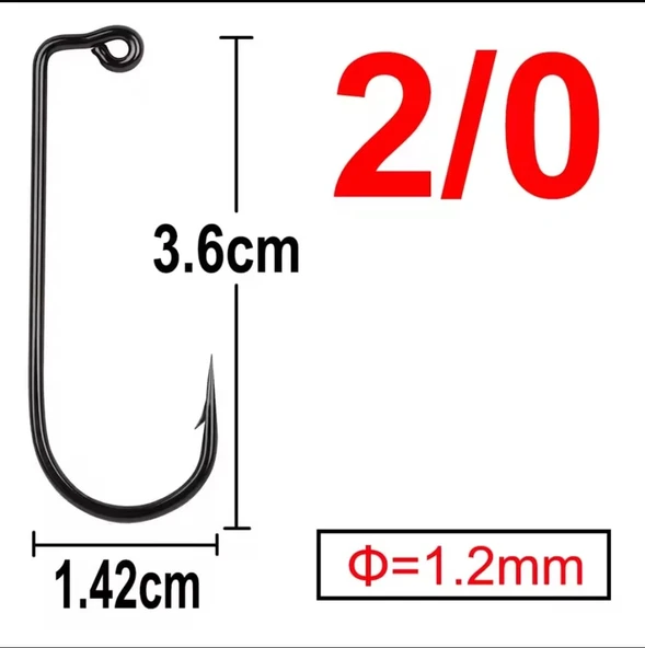 12 gr Jig Head 0/2 No İğne- 4 Adet - Resim 3