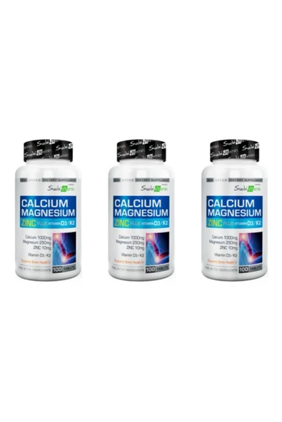 Suda Vitamin Calcium Magnesium Zinc Plus Vitamin D3 K2 100 Tablet 3 Adet ürün görseli 1