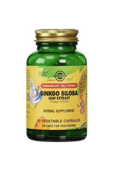 Solgar Ginkgo Biloba Leaf Extract 60 Kapsül ürün görseli 1
