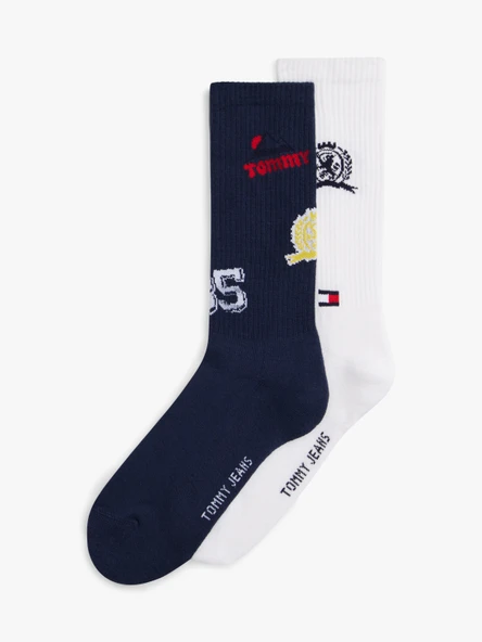 Tommy Hilfiger   TH UNI TJ SOCK 2P PATCH Uniseks Mavi Çorap - S701236470 ürün görseli 1