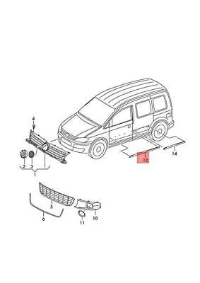 Volkswagen Caddy 1996-2010 Ön Kapı Bandı Sol (Pleksan) (Adet) (Oem No:2K0853515E9B9) ürün görseli 1
