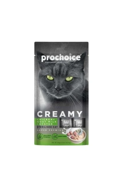 ProChoice Creamy Tavuklu Ve Istiridyeli Sıvı Kedi Ödül Maması 15 gr 4 Adet ürün görseli 1