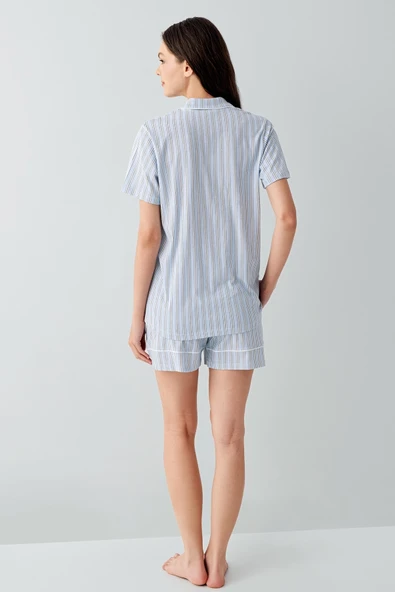 Arnetta 3601-S Kadın Gömlek Pijama Şort Takım - Resim 4