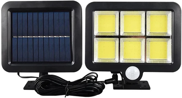 120 Cob Led Solar Panelli 3 Modlu Du Lambası Mz-302 ürün görseli 1
