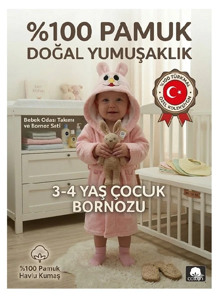 Çocuk Bornozu-3-4 Yaş İçin ürün görseli 1