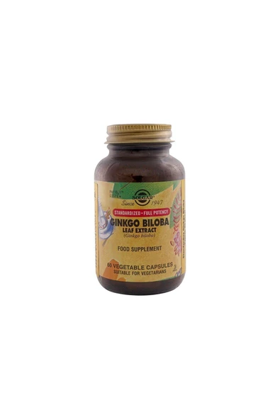 Solgar Ginkgo Biloba Leaf Extract 60 Kapsül ürün görseli 1