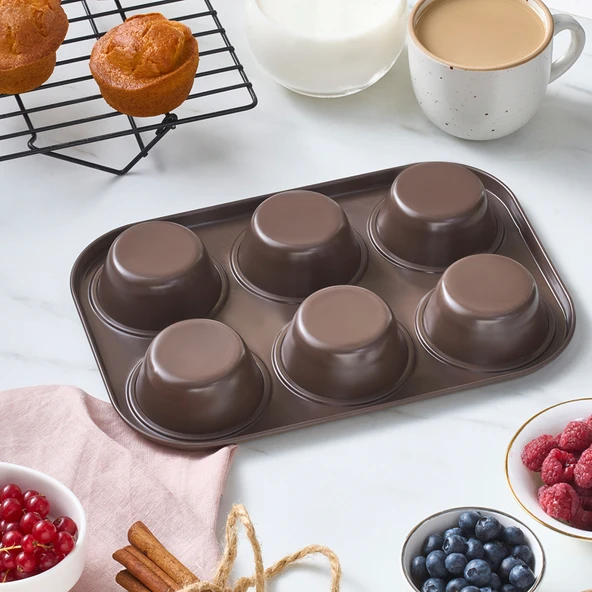 Karaca Mocca 6'lı Muffin Kalıbı ürün görseli 1