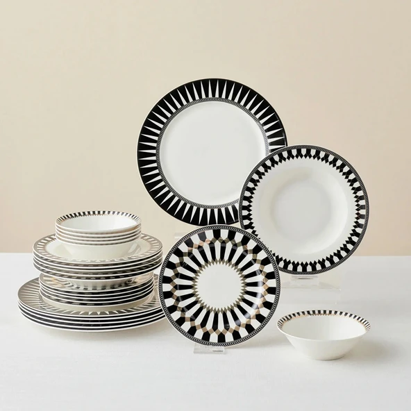 Karaca Elegance Bone Helsinki 24 Parça 6 Kişilik Yemek Takımı ürün görseli 1