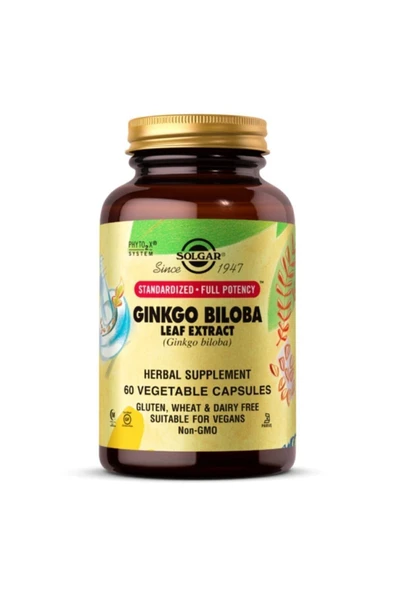 Solgar Ginkgo Biloba Leaf Extract (sfp) 60 Kapsül ürün görseli 1