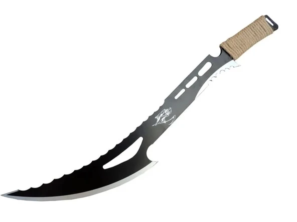 Dekoratif Azrail Kılıcı 70 Cm Hasır İp Saplı Keskin Değildir ürün görseli 1