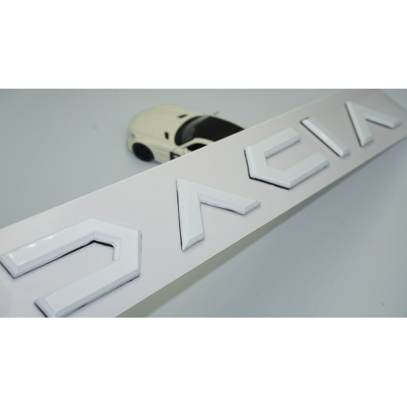 Dk Tuning Dacia Yeni Nesil Bagaj 3m 3d Beyaz Abs Yazı Logo ürün görseli 1