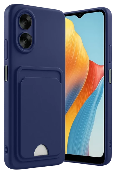 Newface Oppo A38 Kılıf Kelvin Kartvizitli Silikon - Lacivert ürün görseli 1