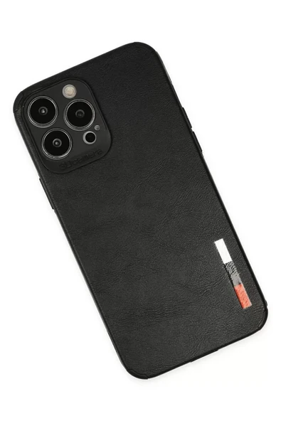 Newface Apple iPhone 13 Pro Max Kılıf Loop Deri Silikon - Siyah - Resim 3