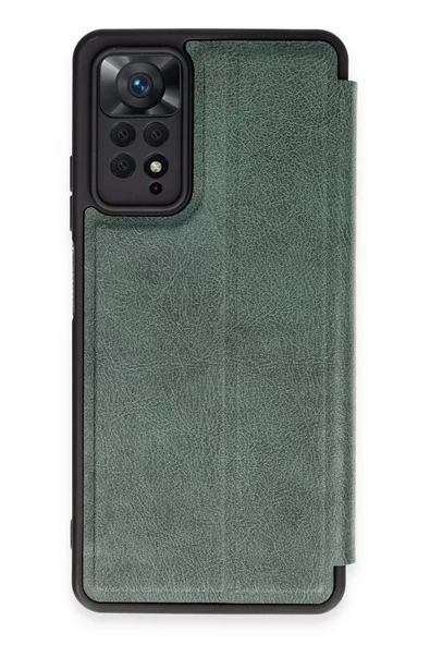 Newface Xiaomi Redmi Note 12 Pro 4G Kılıf Flip Cover - Koyu Yeşil ürün görseli 1