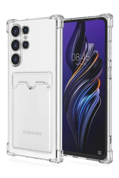 Newface Samsung Galaxy S24 Ultra Kılıf Kart Şeffaf Silikon - Şeffaf ürün görseli 1
