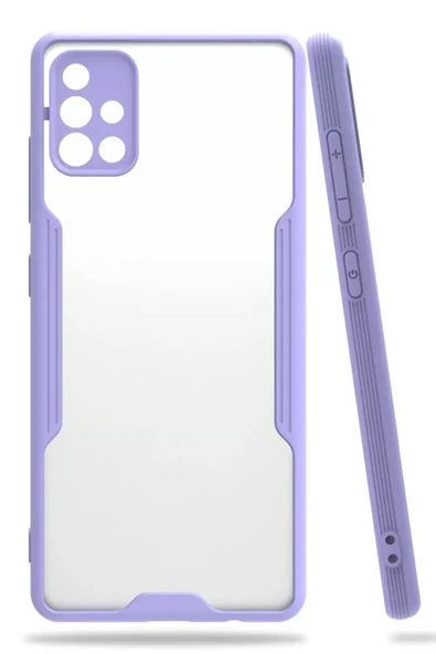 Newface Samsung Galaxy A71 Kılıf Platin Silikon - Lila ürün görseli 1