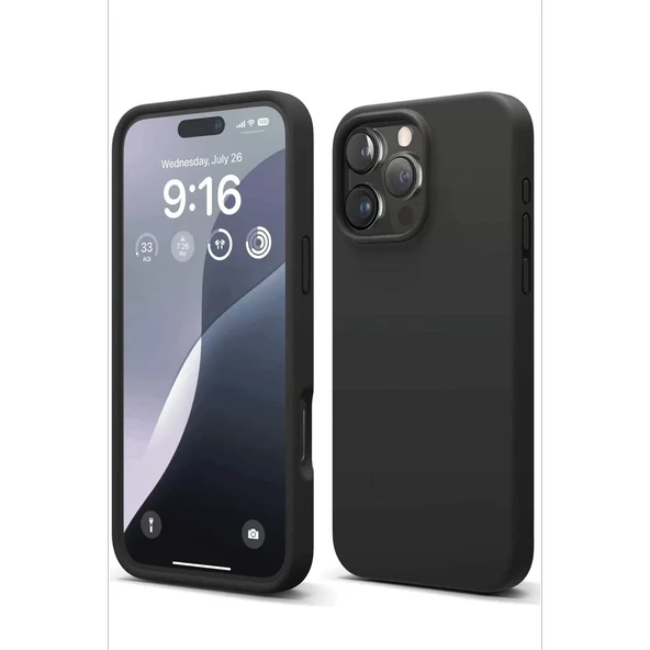 Newface Apple iPhone 16 Pro Max Kılıf First Silikon - Siyah - Resim 2