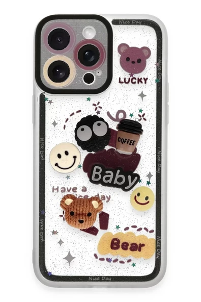 Newface Apple iPhone 14 Pro Kılıf Sweet Desenli Silikon Kapak - Sarı ürün görseli 1