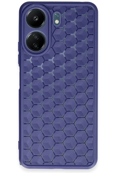 Newface Xiaomi Redmi 13C Kılıf Petek Silikon Kapak - Lacivert ürün görseli 1