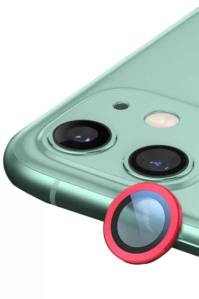 Newface Apple iPhone 12 Raze Metal Kamera Lens - Kırmızı ürün görseli 1
