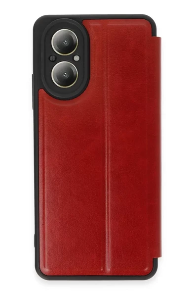 Newface Realme 12 Lite Kılıf Flip Cover - Kırmızı ürün görseli 1