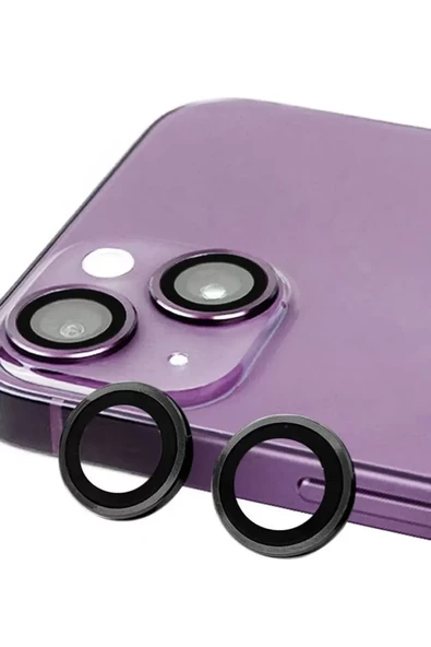 Newface Apple iPhone 14 Raze Metal Kamera Lens - Siyah ürün görseli 1