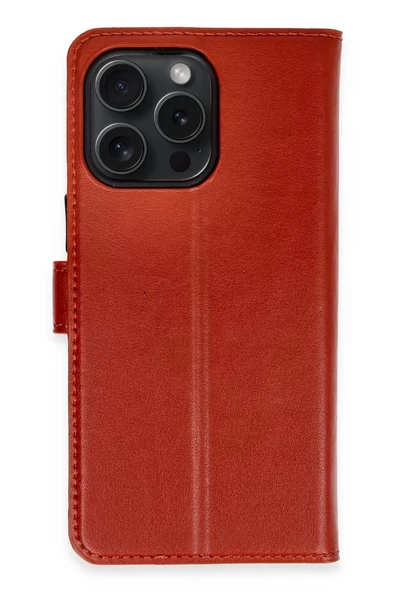 Newface Apple iPhone 15 Pro Max Kılıf Trend S Plus Kapaklı Kılıf - Kırmızı ürün görseli 1