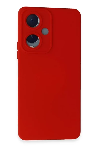 Newface Vivo Y17S Kılıf Nano içi Kadife Silikon - Kırmızı ürün görseli 1